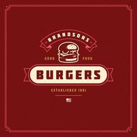 hamburger logo illustrazione. vettore