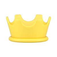 giallo monarchia corona classico antico re Regina copricapo realistico 3d icona illustrazione vettore