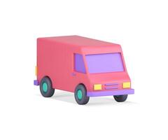 consegna commerciale minivan automobile esprimere carico mezzi di trasporto veicolo realistico 3d icona vettore