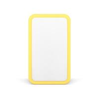 giallo smartphone vuoto schermo Internet pubblicità modello davanti Visualizza realistico 3d icona vettore
