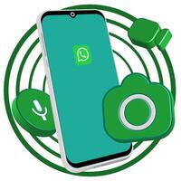 WhatsApp telecamera App per androide vettore