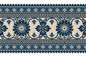 senza soluzione di continuità modello sfondo geometrico etnico orientale ikat senza soluzione di continuità modello tradizionale design per sfondo, tappeto, sfondo, vestiario, avvolgere, batik, tessuto, illustrazione ricamo. vettore