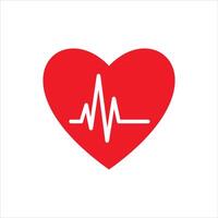 elettrocardiogramma e cuore modello, Salute cura centro, medico logo icona design modello vettore