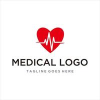 Salute cura medico icona logo design modello vettore