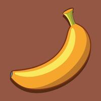 Banana su mano disegnato cartone animato illustrazione vettore