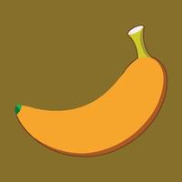 Banana su mano disegnato cartone animato illustrazione vettore