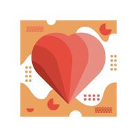 astratto e colorato cuore illustrazione, può uso per qualunque scopi vettore