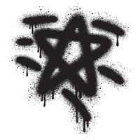 spray dipinto graffiti stella icona isolato su bianca sfondo. eps 10. vettore