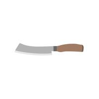 hakata bocho o bunka bocho. giapponese cucina coltello piatto design illustrazione isolato su bianca sfondo. tradizionale giapponese cucina coltello con un' acciaio lama e di legno maneggiare. vettore