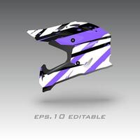 motocross bicicletta casco avvolgere design eps.10 vettore