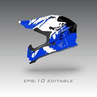 motocross casco livrea avvolgere design vettore