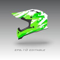 motocross bicicletta casco avvolgere design eps.10 vettore