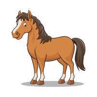 cavallo animale piatto illustrazione design vettore