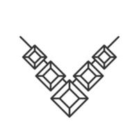 collana lineare icona. illustrazione di linea sottile. simbolo di contorno. disegno vettoriale isolato contorno