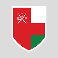 Oman bandiera nel scudo forma telaio vettore