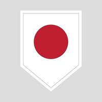 Giappone bandiera nel scudo forma telaio vettore