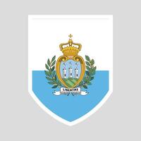 san Marino bandiera nel scudo forma vettore