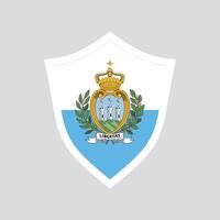 san Marino bandiera nel scudo forma vettore