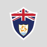 anguilla bandiera nel scudo forma vettore