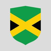 Giamaica bandiera nel scudo forma telaio vettore