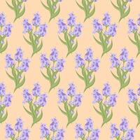 un' rametto di lavanda. viola fiore. senza soluzione di continuità modello. illustrazione. vettore