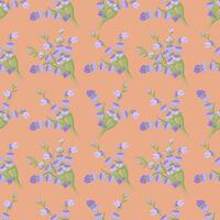 un' rametto di lavanda. viola fiore. senza soluzione di continuità modello. illustrazione. vettore