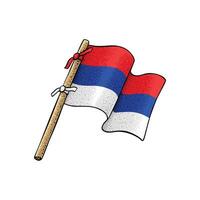 serbo nazione bandiera vettore