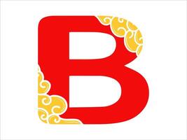 Cinese nuovo anno alfabeto lettera B vettore