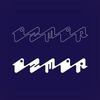 creativo tacchino Izmir lettering cartello logo. prospettiva nazione lettering logo modello con mare onda. vettore