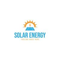 solare energia logo design modello illustrazione idea vettore