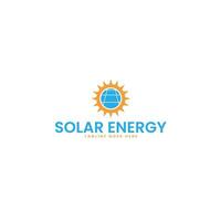 solare energia logo design modello illustrazione idea vettore