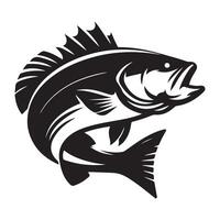 pesce silhouette illustrazione, nero colore pesce silhouette isolato bianca sfondo vettore