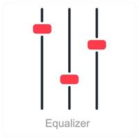 equalizzatore e equilibrio icona concetto vettore