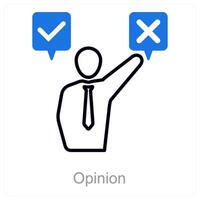 opinione e decisione icona concetto vettore