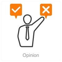 opinione e decisione icona concetto vettore
