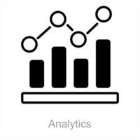 analitica e grafico icona concetto vettore