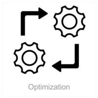 ottimizzazione e equilibrio icona concetto vettore