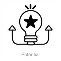 potenziale e crescita icona concetto vettore