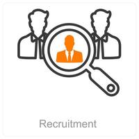 reclutamento e lavoro icona concetto vettore