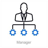 manager e decisione icona concetto vettore