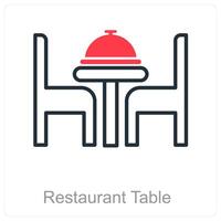 ristorante tavolo e cena icona concetto vettore