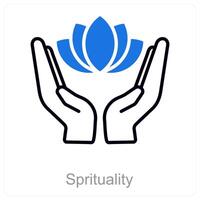spiritualità e pace icona concetto vettore