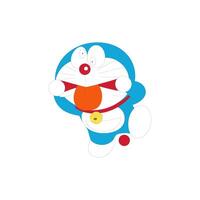 Doraemon cartone animato divertente personaggio giapponese anime vettore