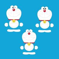 Doraemon cartone animato personaggio impostato giapponese anime vettore