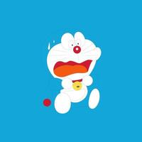 Doraemon shock cartone animato personaggio giapponese anime vettore