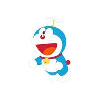 Doraemon figura cartone animato personaggio giapponese anime vettore