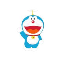 figura Doraemon cartone animato personaggio giapponese anime vettore