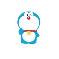 Doraemon Sorridi cartone animato personaggio giapponese anime vettore