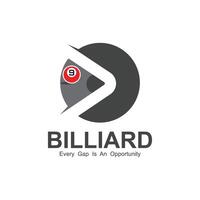 biliardo logo design Vintage ▾ retrò distintivo vettore