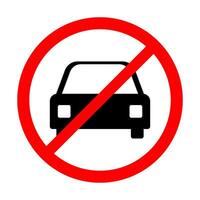 no auto permesso divieto icona cartello fare non guidare simbolo, no macchine iscrizione .illustrazione vettore